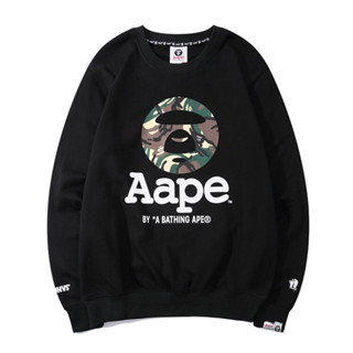 Aape เสื้อกันหนาว คอกลม ผ้าฝ้าย พิมพ์ลาย มีสไตล์ สําหรับผู้ชาย และผู้หญิง