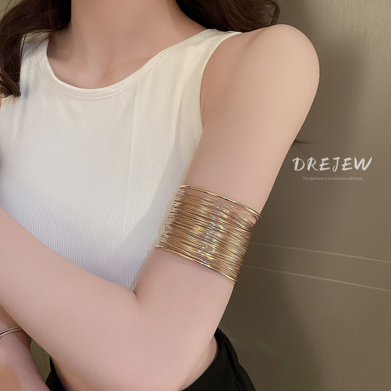 DREJEW สร้อยข้อมือ แหวนเปิด หลายชั้น สไตล์ยุโรปและอเมริกา สร้างสรรค์ เหมาะกับคนแพ้ง่าย