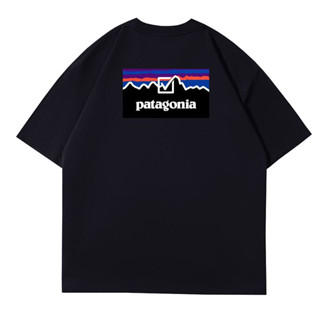 เสื้อยืดคอกลม แขนสั้น พิมพ์ลาย Patagonia ทรงหลวม สําหรับคู่รัก