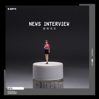 โมเดลฟิกเกอร์เรซิ่น 1/64 Diorama News Reporter ของเล่นสําหรับเด็ก