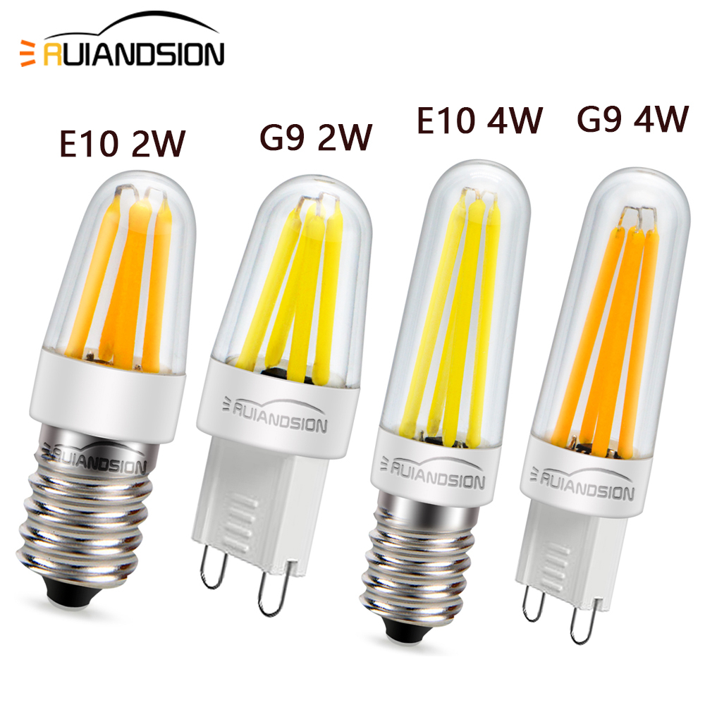 Ruiandsion 2W 4W E14 G9 หลอดไฟ LED 4 ดวง หรี่แสงได้ 220-240V 2700K สีขาว สําหรับโคมไฟระย้า บ้าน