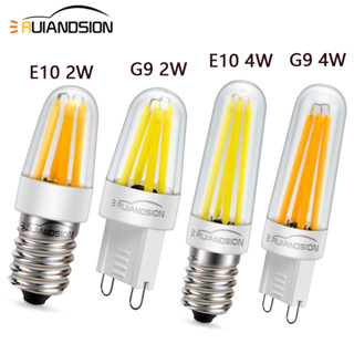 Ruiandsion 2W 4W E14 G9 หลอดไฟ LED 4 ดวง หรี่แสงได้ 220-240V 2700K สีขาว สําหรับโคมไฟระย้า บ้าน