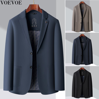 Voevoe เสื้อแจ็กเก็ตลําลอง สไตล์นักธุรกิจ สําหรับผู้ชาย