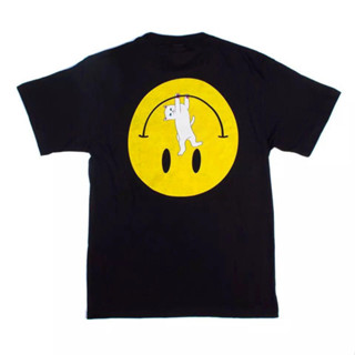 Ripndip Everything Will Be OK เสื้อยืดแขนสั้น พิมพ์ลายหน้ายิ้ม ราคาถูก สําหรับคู่รัก