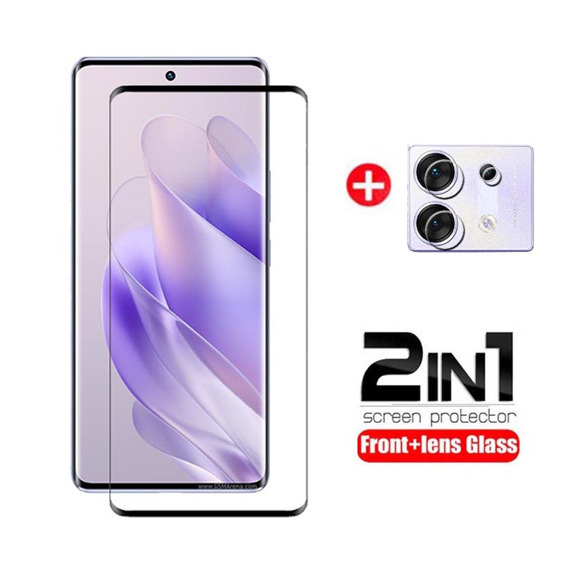 Infinix Zero 30 5GกระจกนิรภัยสําหรับInfinix Note 40 30 Pro 40s 5G 12 G96 11s 11 10 Proสมาร์ท 7 Zero 5G 2023 Hot 30i 11s NFC 10i 2 in 1 Clearป้องกันหน้าจอฟิล์ม