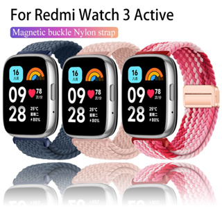 สายนาฬิกาข้อมือ สายไนล่อน หัวเข็มขัดแม่เหล็ก แบบเปลี่ยน สําหรับ Redmi Watch 3