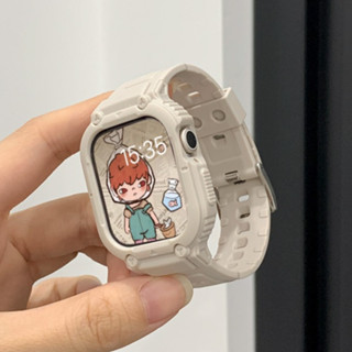 เคสนาฬิกาข้อมือยาง 45 มม. สําหรับ Watch Series 8 7 6 5 4 3 2 1 SE2 Ultra Strap 49 มม. ขนาด 40 มม. 41 มม. 44 มม. 45 มม.