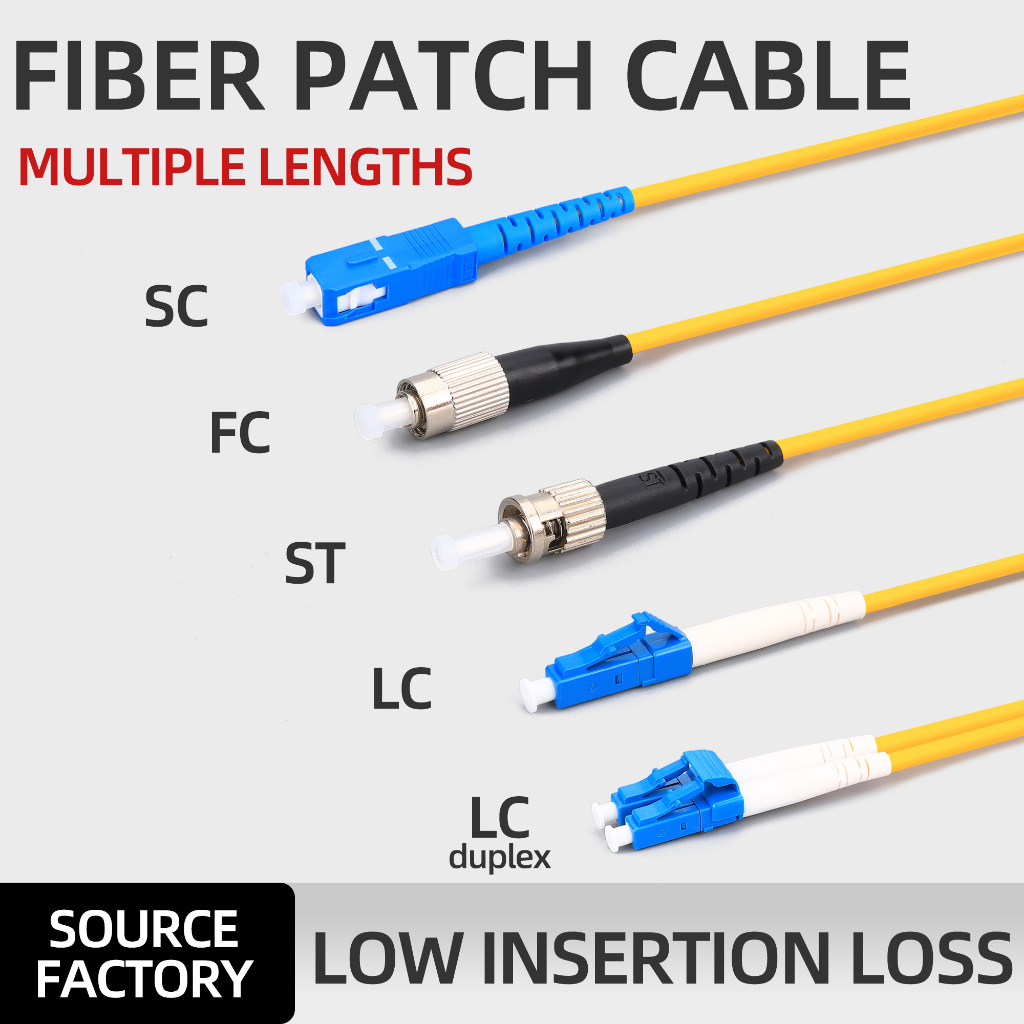 3m/5m/10m SC/UPC-SC/UPC Simplex 9/125 Single Mode SM Fiber Optic Cable Patch Cord Fiber Jumper SC/FC/ST/LC