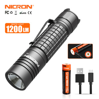 Nicron ไฟฉาย LED N8 1200lumen ความสว่างสูง แฮนด์ฟรี กันน้ํา สําหรับครัวเรือน กลางแจ้ง N8