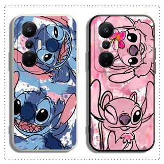 เคส Infinix Hot 12 12i 11 11s 10 10s 10i 9 Play nfc 2021 2022 X682 X662 X675 X6812 X6817 X665 โทรศัพท์มือถือแบบนิ่ม ผิวด้าน ลาย Stitch สีดํา สําหรับ