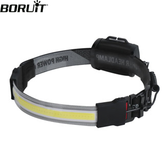 Boruit COB แถบไฟหน้า LED 3 โหมด 400LM ชาร์จได้ กันน้ํา สําหรับซ่อมแซมรถยนต์