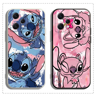 เคส realme Narzo N53 50 50A 50i 20 30A Prime PRO 4G 5G โทรศัพท์มือถือแบบนิ่ม ผิวด้าน ลาย Stitch สีดํา สําหรับ