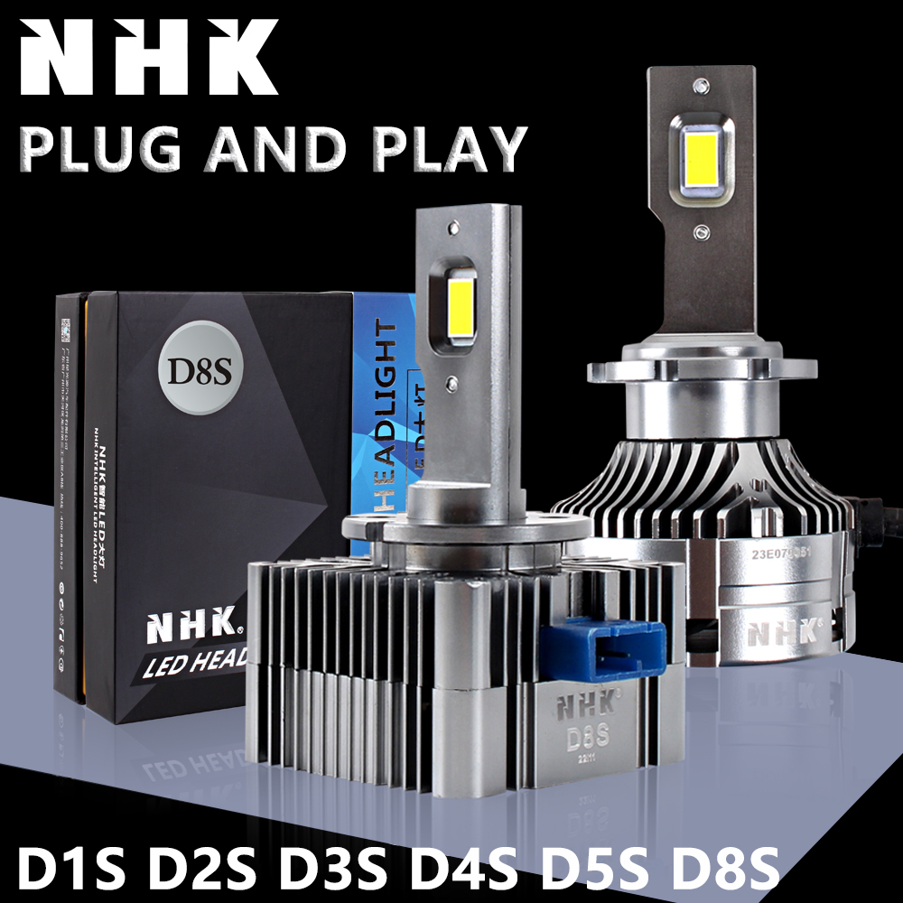 Nhk หลอดไฟหน้า LED 4,0000 Lumens 110W 6000K D1S D2S D3S D4S D5S D8S แบบเปลี่ยน