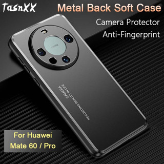 สําหรับ Huawei Mate 60 Pro Mecha เคลือบด้าน โลหะ ด้านหลัง เคสโทรศัพท์ ป้องกันลายนิ้วมือ แข็ง ฝ้า PC เคสป้องกันกล้อง เคส Funda