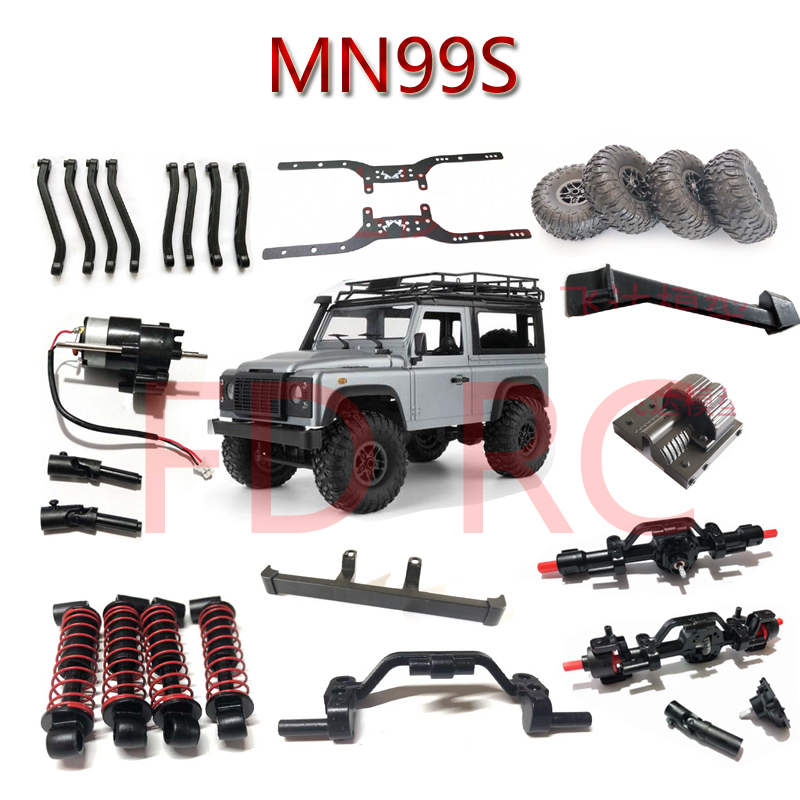 MN99S D90 D91 อุปกรณ์เสริมสะพานรถปีนเขาสี่ล้อไดรฟ์รีโมทคอนโทรลของเล่นรถ Land Rover รุ่นอุปกรณ์เสริม