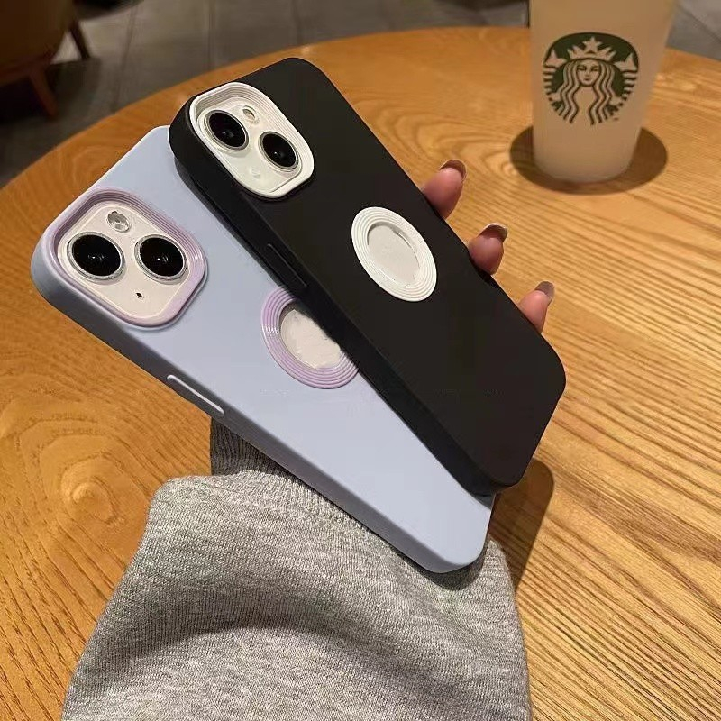 เคสโทรศัพท์หลุมซิลิโคนอ่อนนุ่มหรูหราเหมาะสําหรับ iPhone XR X XS max 13 14 15 16 pro max 12 11 pro max 7 8 6 6s plus พร้อมเคสโทรศัพท์สีลูกกวาดสีตัดกัน