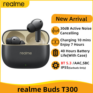 Realme Buds T300 หูฟังไร้สาย 30dB ตัดเสียงรบกวน บลูทูธ 5.3 TWS