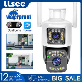 LLSEE yoosee กล้องวงจรปิดกล้อง wfii PTZ 8MP 4K กล้องวงจรปิดกล้อง 360 wifi บ้านเชื่อมต่อไร้สายโทรศัพท์มือถือสองหน้าจอดู, คืนวิสัยทัศน์ที่มีสีสัน, สองทางโทร, ติดตามมือถือ