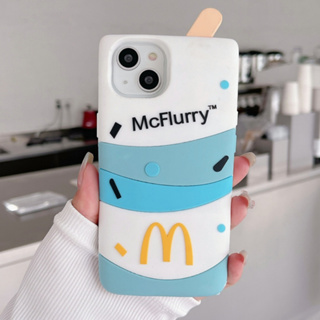 เคสโทรศัพท์มือถือ ซิลิโคนนุ่ม ลายการ์ตูน McFlurry สําหรับ iphone 14 13 12 11 pro max 14pro 13pro 12pro XR XSMAX