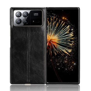 เคสป้องกันโทรศัพท์มือถือหนัง แบบแข็ง พิมพ์ลายวัว สําหรับ Xiaomi MIX Fold3 Fold2