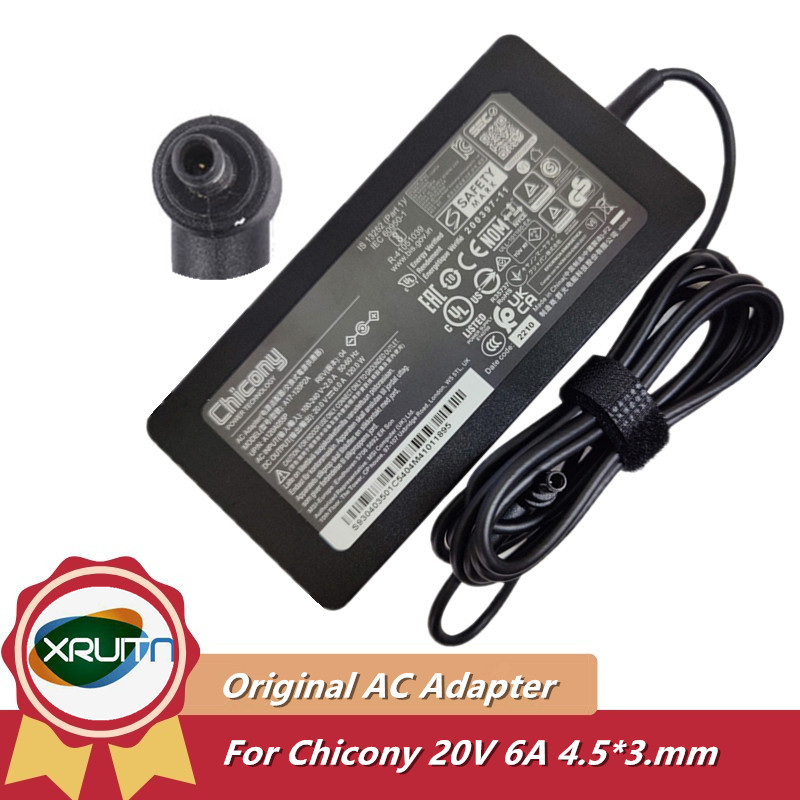 ของแท้ Chicony 20V 6A 120W AC Power Adapter Charger A17-120P2A สําหรับ MSI GF63 บาง 11SC-430CA 10SC-