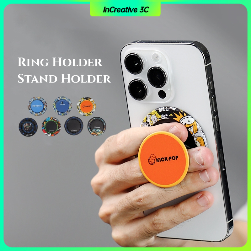 Kick-pop Magnetic Ring Holder Phone Stand holder for iPhone Phone แหวนแม่เหล็ก กันจาง น้ําหนักเบา 0.3 มม. สําหรับ iPhone