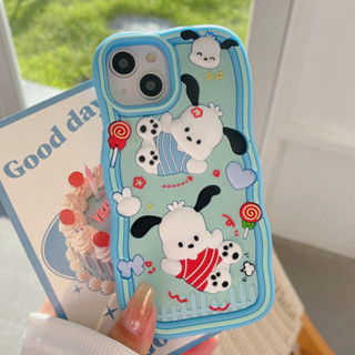 เคสโทรศัพท์มือถือ ซิลิโคนนุ่ม ลายการ์ตูน Pochacco สําหรับ iphone 14 13 12 11 pro max 14pro 13pro 12pro