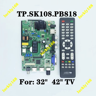 เมนบอร์ดทดสอบหน้าจอ LCD TV CHY-32 TP.SK108.บอร์ดวงจร PB818 ใช้งานได้ดี