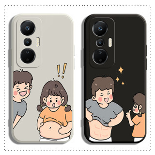 เคส Infinix Hot 12 12i 11 11s 10 10s 10i 9 Play nfc 2021 2022 X682 X662 X675 X6812 X6817 X665 โทรศัพท์มือถือแบบนิ่ม ผิวด้าน ลาย Little lovers สีดํา สําหรับ