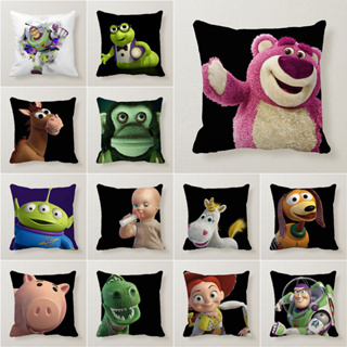 ปลอกหมอน ผ้ากํามะหยี่ขนนิ่ม ลายการ์ตูน Toy Story ขนาด 45x45 ซม. สําหรับตกแต่งบ้าน