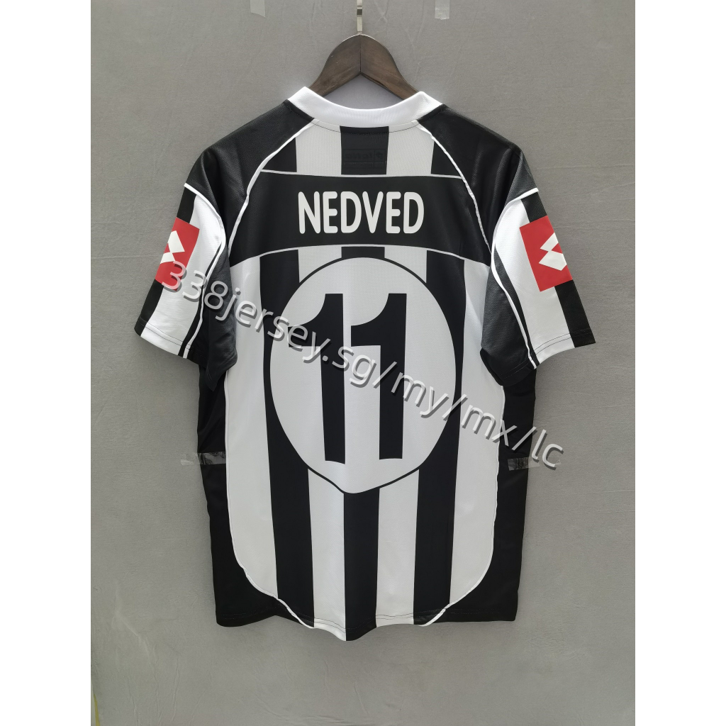 02-03 Juventus Home คุณภาพสูงที่กําหนดเอง Retro เสื้อฟุตบอล NEDVED Jersey