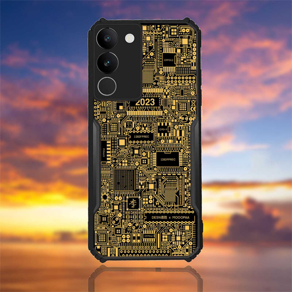 เคสโทรศัพท์มือถือแบบใส กันกระแทก ลายบอร์ดวงจร สําหรับ Vivo V29 V27 V25 V23 V20 V17 V15 V17 V11 Pro V29E V27E V25E V23E V21E V20SE V19 Neo V9 V7 Plus V29 Lite