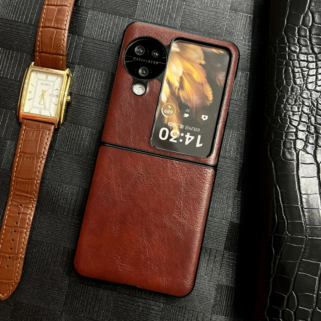 เคสโทรศัพท์มือถือแบบแข็ง บางมาก ปิดด้านหลัง ลายผิวหนัง สําหรับ OPPO FIND N2 N3 FLIP
