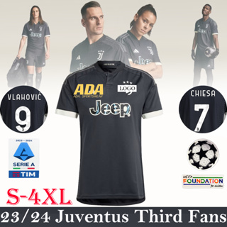 เสื้อกีฬาแขนสั้น ลายทีมชาติฟุตบอล JUV Third 23-24 ไซซ์ S-4XL ชุดเหย้า สําหรับผู้ชาย