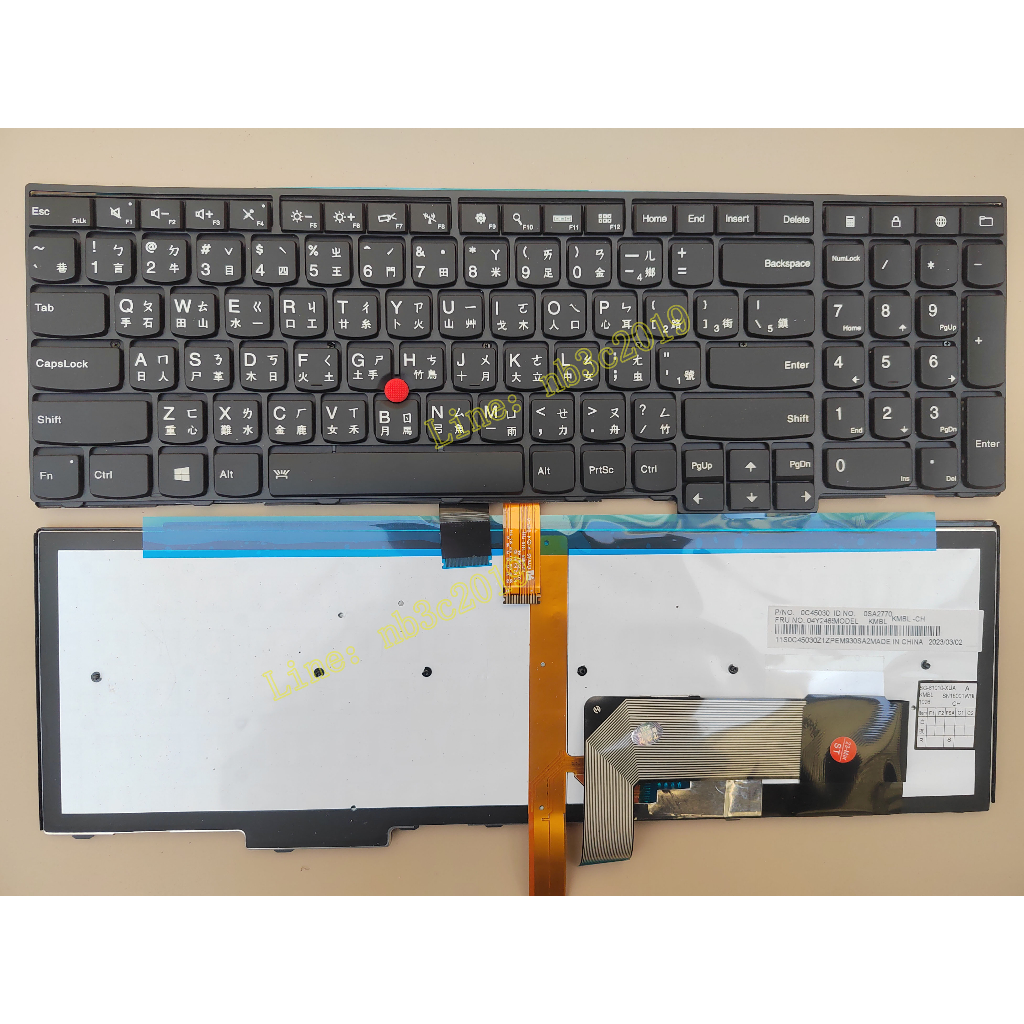 IBM Lenovo E540 E531 T540 T550 T560 L540 L570 W540 W550 W541 แป้นพิมพ์จีนแบบดั้งเดิม