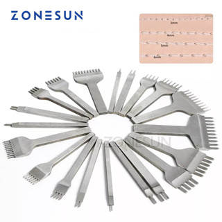 Zonesun ชุดเครื่องมือสิ่วเจาะรูเครื่องหนัง 1 2 4 6 10 (3 4 5 6 มม.)