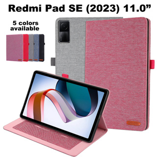 เคสแท็บเล็ตหนัง PU ฝาพับ พร้อมช่องใส่บัตร และขาตั้ง คุณภาพสูง สําหรับ Xiaomi Redmi Pad SE 2023 11.0 นิ้ว Red mi Pad SE 11 นิ้ว