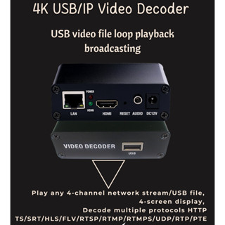 ⭐⭐⭐D-tiny ตัวถอดรหัส 4K H.265 H.264 HDMI HD 1080P IPTV พร้อมตัวถอดรหัส USB RTSP HTTP TS FLV HLS RTMP UDP SRT