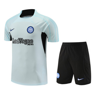 เสื้อกีฬาแขนสั้น ลายทีมชาติฟุตบอล Inter Milan 2023-24 ชุดเหย้า และกางเกงขาสั้น