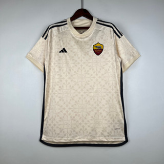 เสื้อกีฬาแขนสั้น ลายทีมชาติฟุตบอล AS Roma 2023-24 Season ชุดเยือน สไตล์โรม