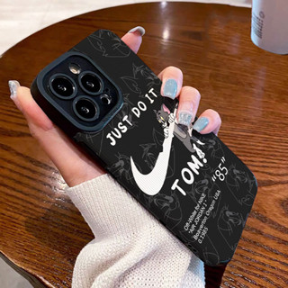 เคสโทรศัพท์มือถือ กันกระแทก กันฝุ่น ลายการ์ตูนแมว และหนู สําหรับ iPhone 14 14ProMAX 6s 11promax 13promax 12 7S 8Plus 7Plus X XR XS MAX