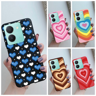 เคสโทรศัพท์มือถือ ซิลิโคนนิ่ม ผิวด้าน ลายเพ้นท์สีแคนดี้ สําหรับ Vivo Y36 4G Y27 5G