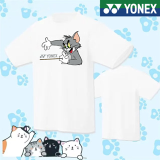 Yonex ใหม่ เสื้อกีฬาแบดมินตัน แขนสั้น ระบายอากาศ พิมพ์ลาย แห้งเร็ว สไตล์เกาหลี สําหรับผู้ชาย และผู้หญิง 2023