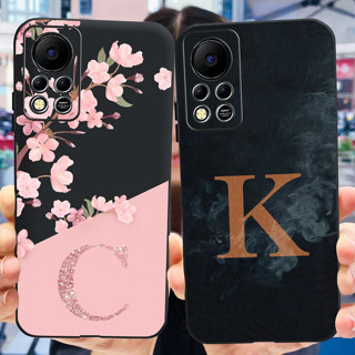 เคสโทรศัพท์มือถือ ซิลิโคนนิ่ม กันกระแทก ลายดอกไม้ สีดํา สําหรับ Infinix Hot 11s NFC X6812B Hot11s NFC