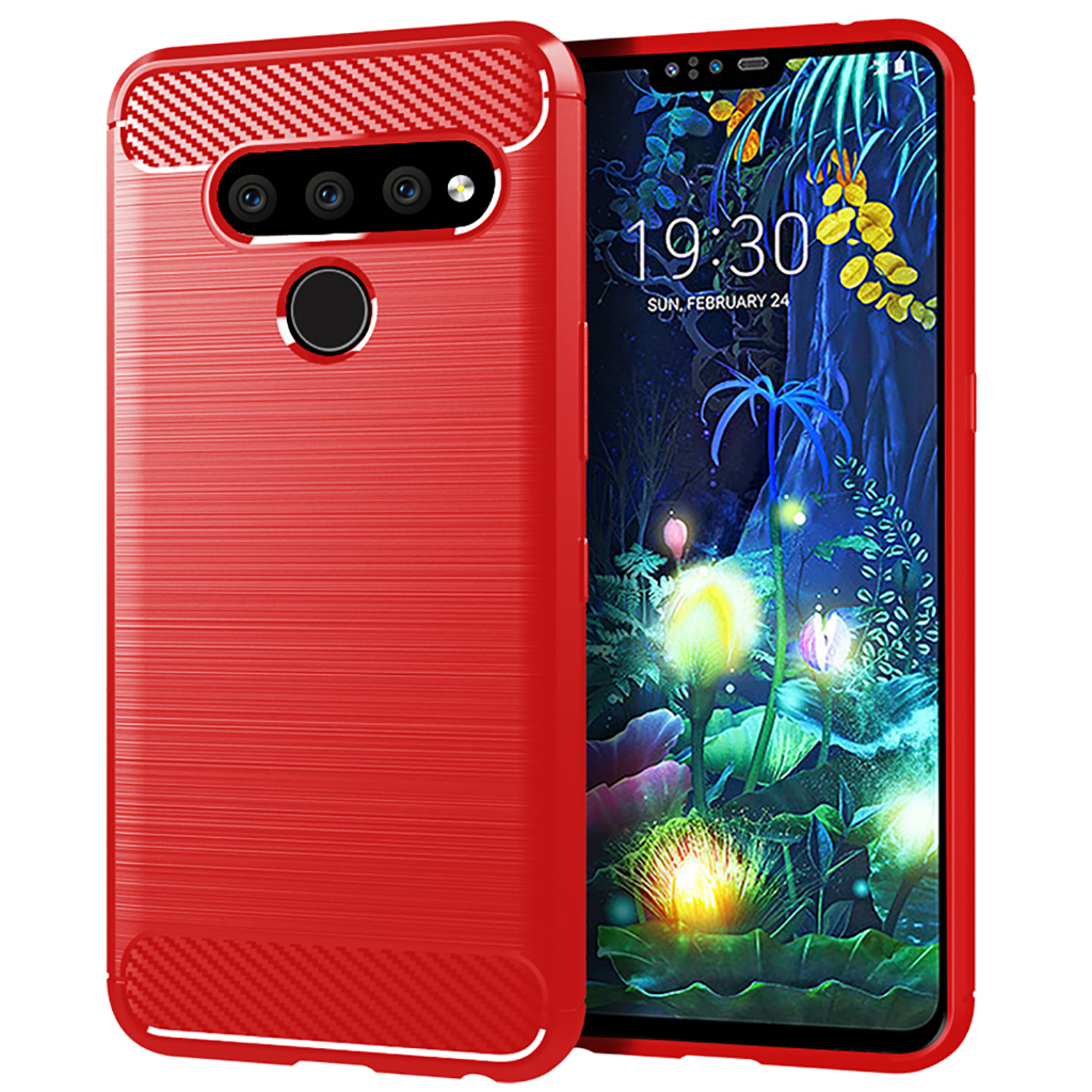 เคสโทรศัพท์มือถือซิลิโคน คาร์บอนไฟเบอร์ กันกระแทก สําหรับ lg V50 Thinq V40 V50s v60 Thinq lg v60 Thi