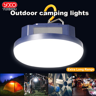 Solar Camping Lantern USB dual interface waterproof ไฟ โซล่า ไฟแคมป์ปิ้ง yellow and white double light source stepless dimming Outdoor Light ไฟฉายเดินป่า