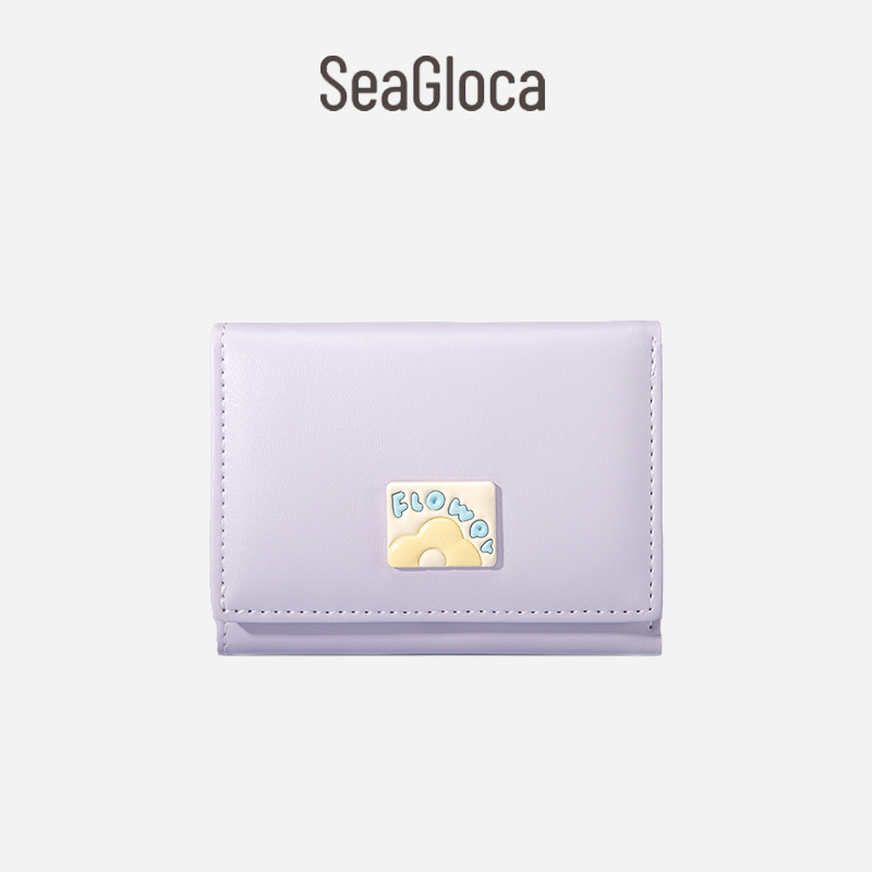 Seagloca ใหม่ กระเป๋าสตางค์ ใบสั้น แบบพับสามทบ แฟชั่นสไตล์เกาหลี สําหรับผู้หญิง No 1652