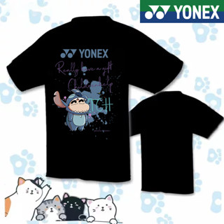 Yonex เสื้อยืดลําลอง แขนสั้น พิมพ์ลายโลโก้วัฒนธรรมมินิมอล ขนาดใหญ่ แห้งเร็ว เหมาะกับการเล่นกีฬาแบดมินตัน สําหรับผู้ชาย 2023