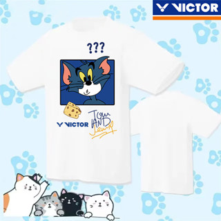 Victor 2023 ใหม่ เสื้อแบดมินตัน "tOM Text Co Brand Korea Culture เสื้อยืด ผู้ชาย ผู้หญิง แห้งเร็ว เสื้อที่ระลึก เสื้อยืดที่ระลึก กําหนดเอง แบรนด์แม่ และลูก Yonex เสื้อ