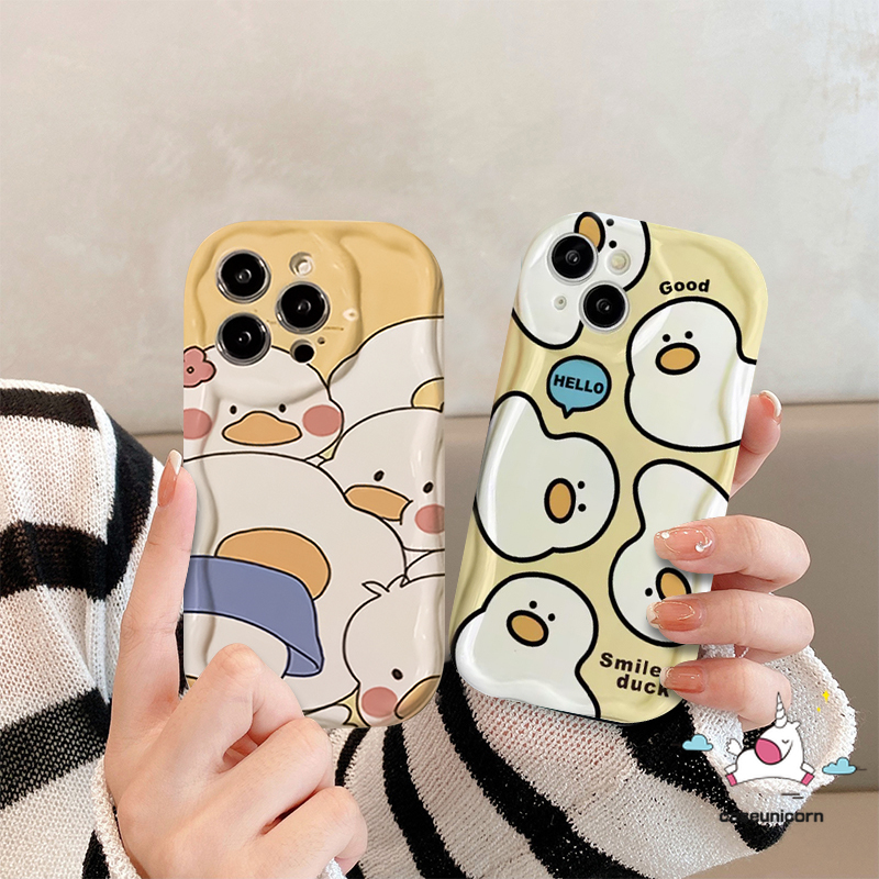 เคสโทรศัพท์มือถือ ขอบโค้ง ลายการ์ตูนเป็ดน่ารัก สําหรับ Vivo Y17s Y15 Y27 Y35 Y16 Y11 Y36 Y17 Y22 Y21 Y15s V29 Y21s V25 V27 Y15A Y91 Y12s Y20i Y12 Y30 Y91C Y21s Y02 Y20s Y31 Y51 Y20 Y12i Y22s